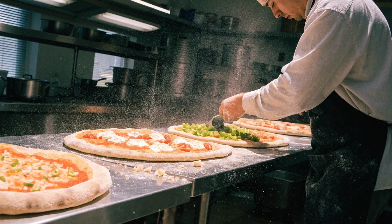 Three crust styles prepared in the Deweys kitchen